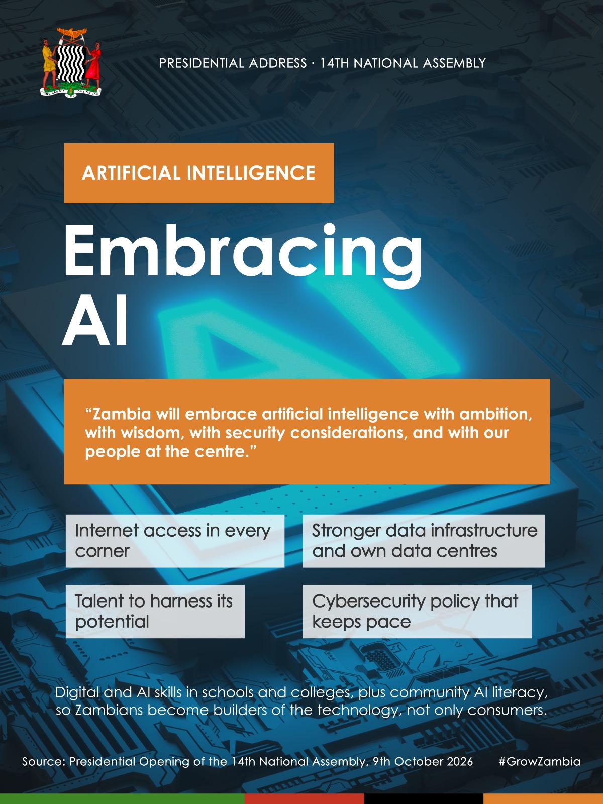 Zambia Sets Out AI Ambitions With Plans for Local Data Centres, Cybersecurity and Digital Skills